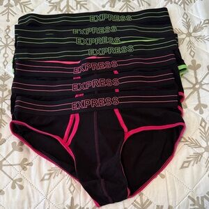 Express Men’s Neon Pink and Green Briefs